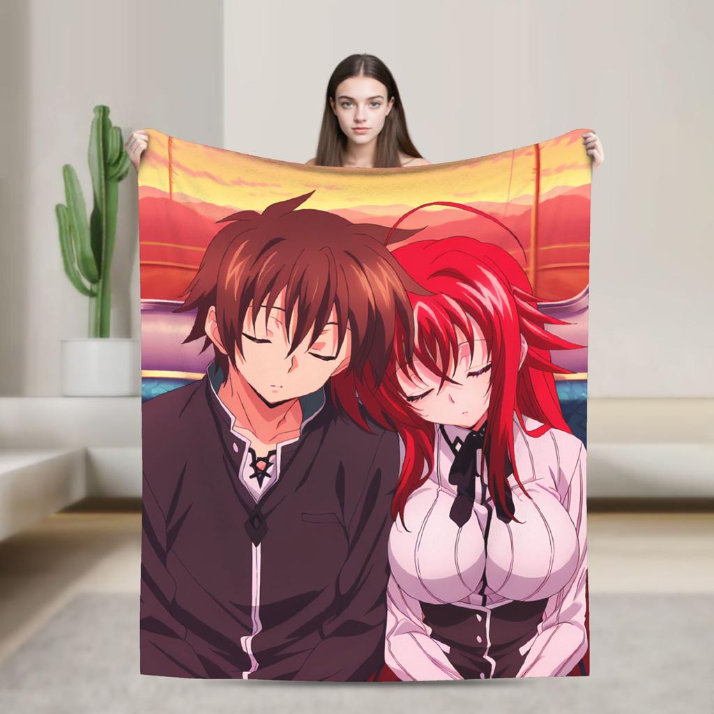 High School DxD  Blankets  Super Soft Comfortable Plush Bedding Throws For Children Bedroom Flannel Bedspread Bed Cover