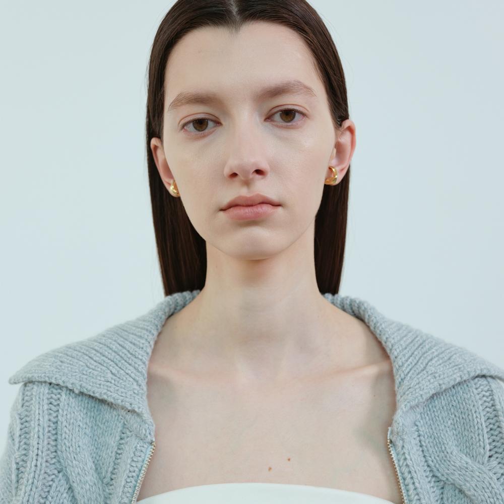 Moonsward Sky Cable Zip-Up Cardigan