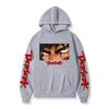 Unisex Anime Hoodie With Print Design Fleece-Lined Oversized Sweatshirt Men Women Casual Long Sleeve Pullover