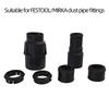 6-Piece/Set Fittings Kit for Festool Mirka Dust Bucket Sandpaper Machine - Dust Hose Link Connector Pipe Set