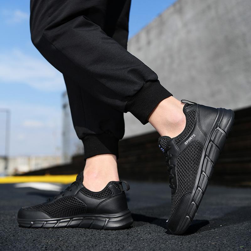 

2025 новые сетчатые кроссовки большого размера мужская обувь летние дышащие сетчатые туфли модные сетчатые кроссовки для бега 39