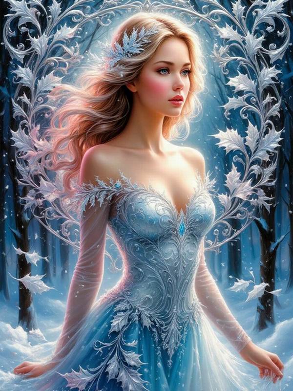 Алмазная Мозаика Новая Коллекция Сексуальные Женщины Зима DIY Полная Вышивка Стразами Красивая Богиня Мозаика Наборы для Вышивания Крестиком Декор Стен Square drill 30x40cm