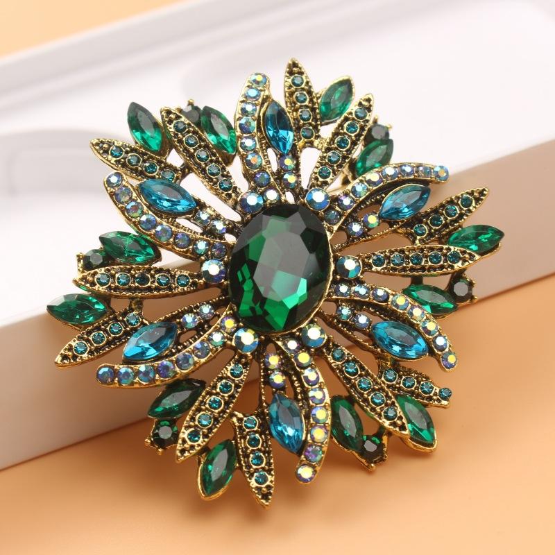 Crystal Brooch Rhinestone Pin Men Women Clothing Jewelry Accessories