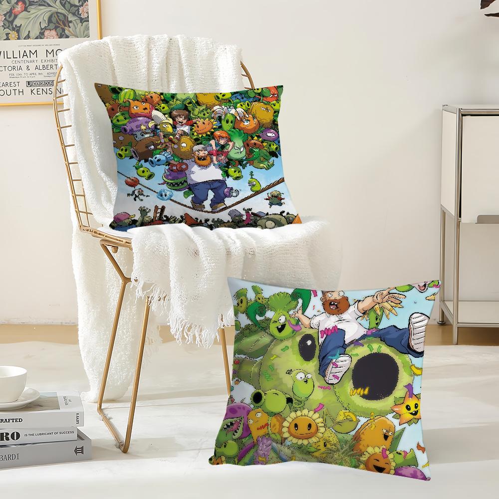 Game PPlants Vs ZZombies Strategy Pillow Case Suitable For Bedrooms Living Rooms Cars Home Decoration