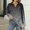 Women's Summer Fashion Casual  Printed V-Neck Long Sleeve Shirt Top