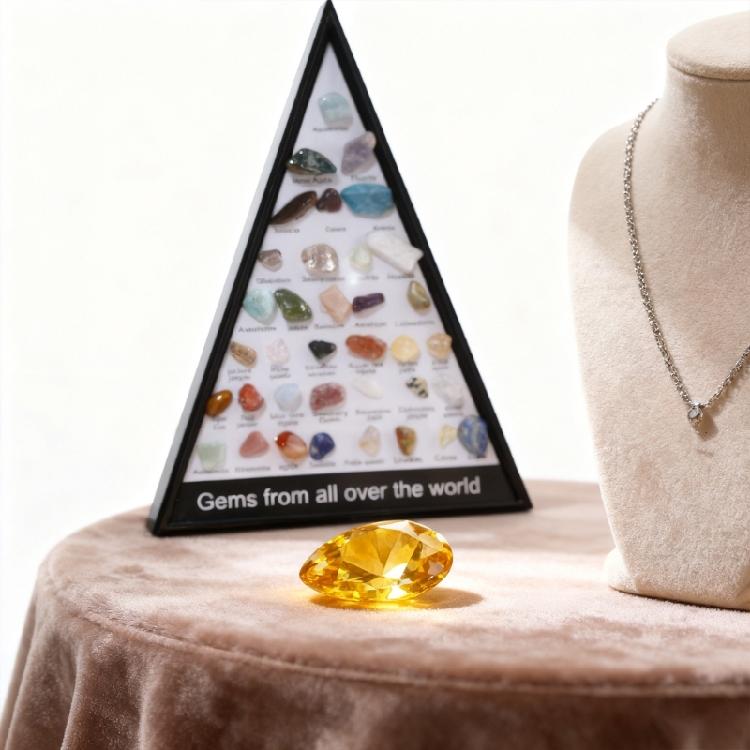 Miniatur Natürliche Kristallachat Edelsteine 36 Arten Kompakte Vitrine Enthalten Geeignet für Bildungszwecke