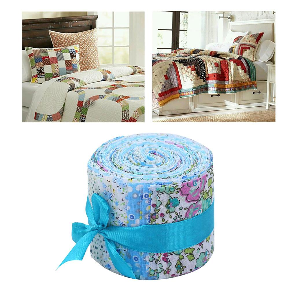 20 Pieces 2.4 Inch Jelly Roll Floral Cotton Craft Roll Up Sewing DIY
