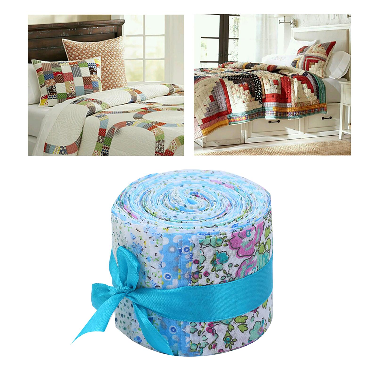 20 Pieces 2.4 Inch Jelly Roll Floral Cotton Craft Roll Up Sewing DIY