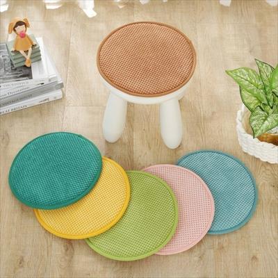 Cozy 25/35cm Seat Pad Solid Color Soft Chair Cushion Non-slip Thick Round Cushion Winter Season