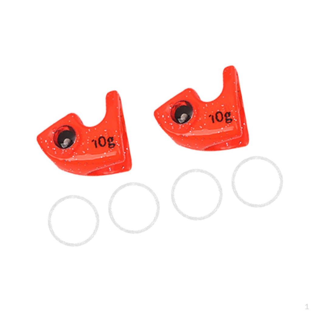 2x Fishing Squid Sinkers Equipment Accessories Men Women Wood Shrimp Weights