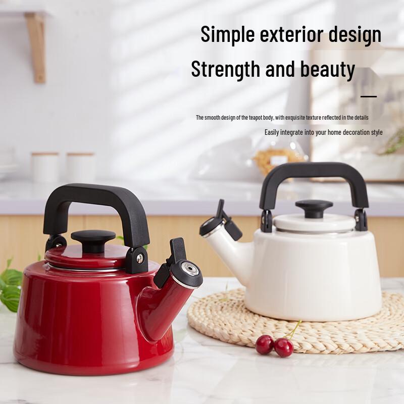 Japoński czajnik z gwizdkiem emaliowany FUJIHORO