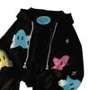 Y2K Oversized Coat Personality Print Women's Hoodie Fashion Punk Harajuku Couple Zip Up Hoodie Tops Kawaii Clothes