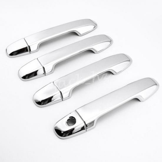 Chrome No Keyless Door Handle Cover Trims For Subaru Forester Impreza XV