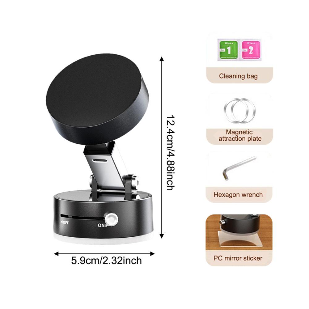 

Сильный магнитный автомобильный держатель для телефона, складные ручки, вращающиеся на 360°, вакуумная адсорбция, антивибрационный кронштейн для навигации iPhone Xiaomi