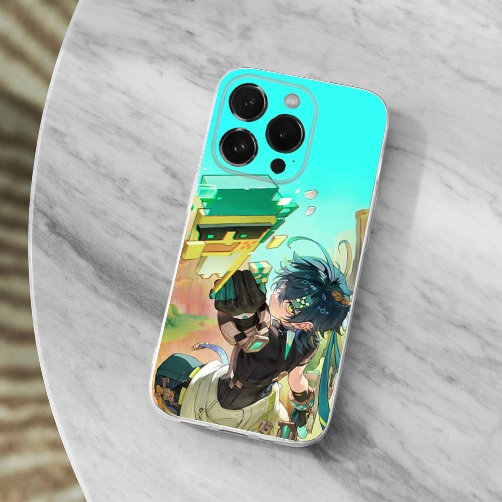 Game Genshin Impact K-Kinich Phone Case For iPhone Max,Plus,11,14,13,XR,SE,12,15,Pro,17,16,X,XS,Mini Transparent Soft Cover
