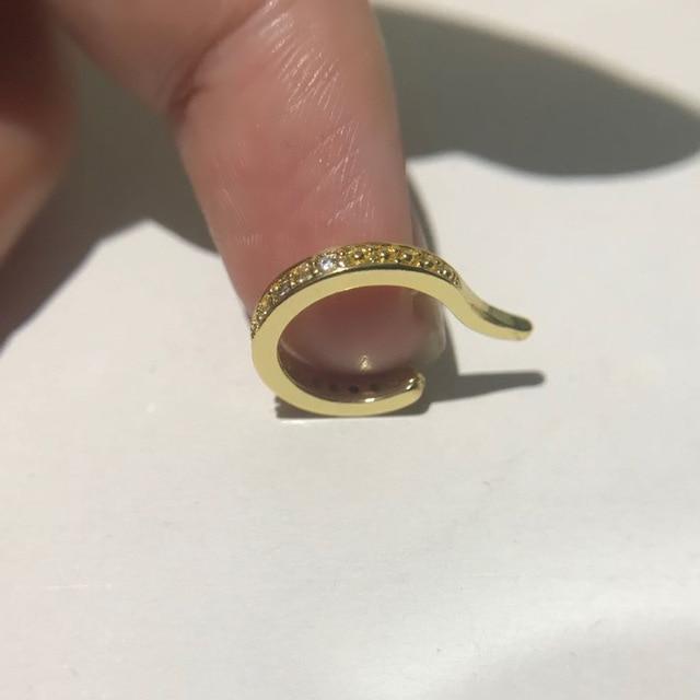 Plain Simple Star Women Shape Cubic Zircon Ear Cuff Charming Crystalline Clip On Earrings Earcuff Without Piercing Earrings Jewelry Giveaway