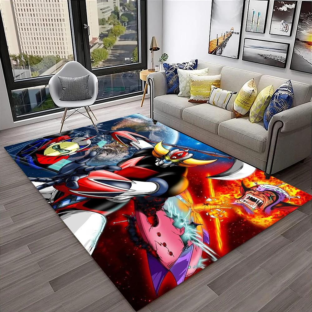Alfombra de Anime con dibujos animados en 3D de UFO Robot Grendizer, alfombra para el hogar, sala de estar, dormitorio, sofá, felpudo decorativo, alfombra para área de niños, alfombra antideslizante