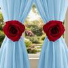 Realistic Rose Curtain Clips Exquisite Curtain Straps Clips Curtain Tape  Dormitory