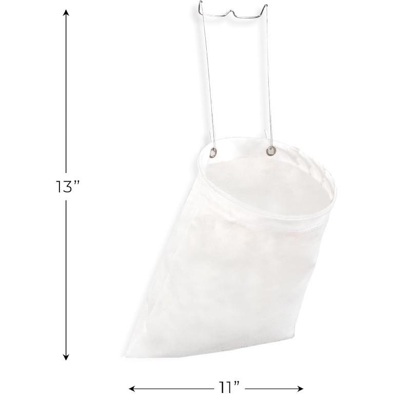 Smart Design Clothespin Bag Holder w/Hanging Hook - Non-Woven Material - for Outdoor Clothesline Cord, Clothes, Arts, Crafts - Home Organization (13