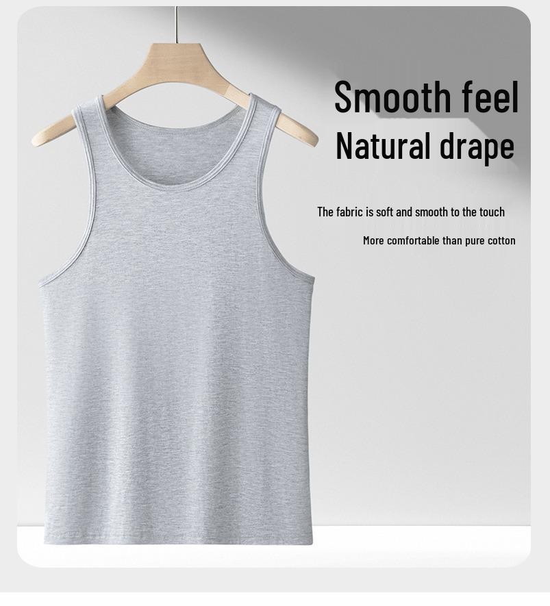 Modal Herren Slim Fit Tanktop Übergröße Sweatshirt