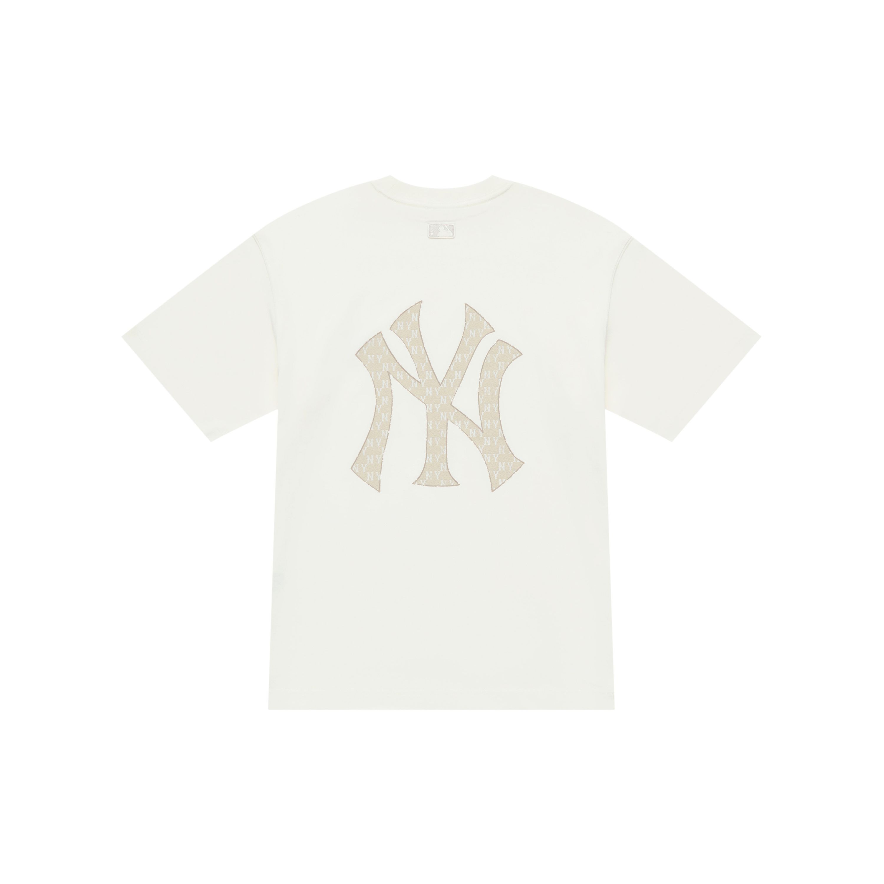MLB Monogramme New York Yankees Classique Confortable Respirant Impression Logo Col Rond T-shirt Unisexe Hauts Blanc 3ATSM0454-50IVS XXL white