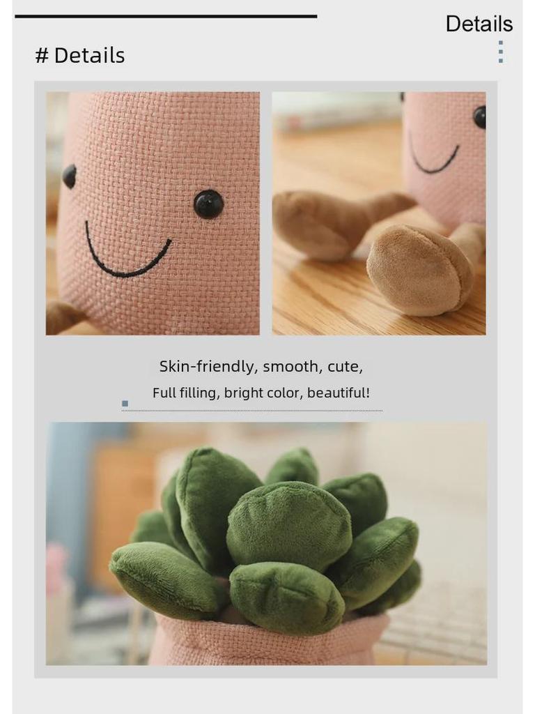 Creative Plush Tulip Succulent Ornaments – Fun Simulated Potted Decor for Home, Study, or Living Room