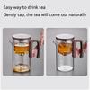 520ML / 720ML Glass Tea Pot with Infusers Magnetic Water Separation Teapot for Loose Leaf Tea