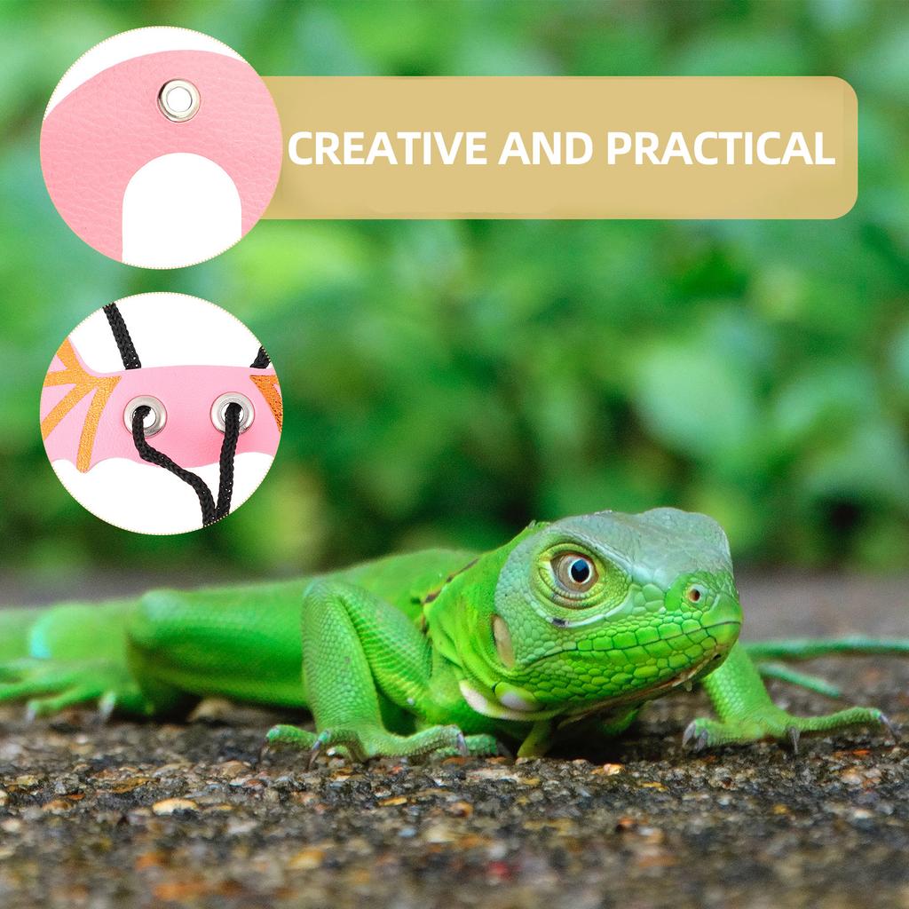 5Pcs Lizard Harness Wings Bearded Dragon Clothes Adjustable Pet Supplies Lizard Leash Reptile Gear Durable