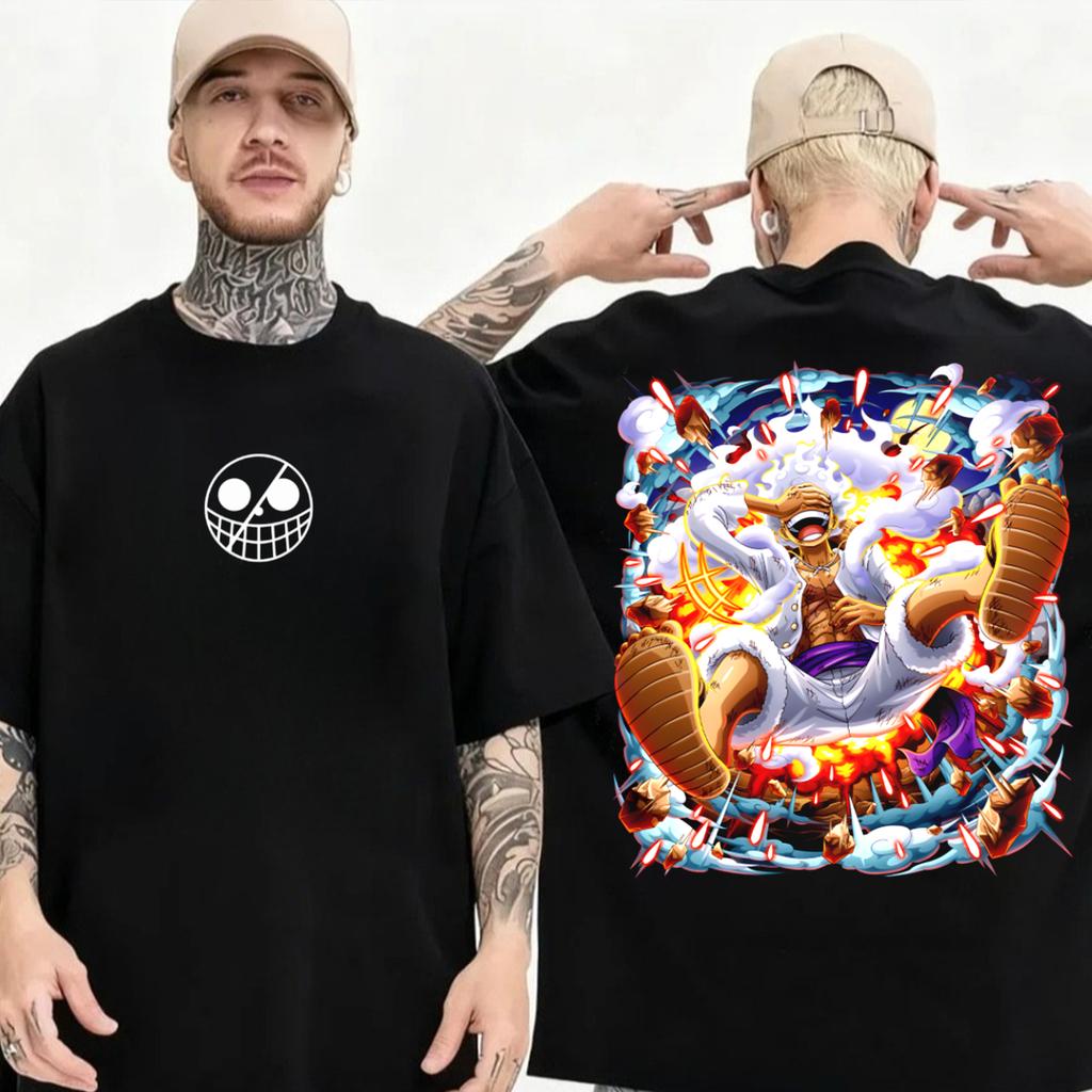 One Piece Anime T Shirt Unisex Unisex Cotton Short Sleeve Tee Tops 2026 Summer Luffy Zoro Sanji Graphic Print Streetwear Casual Y2k