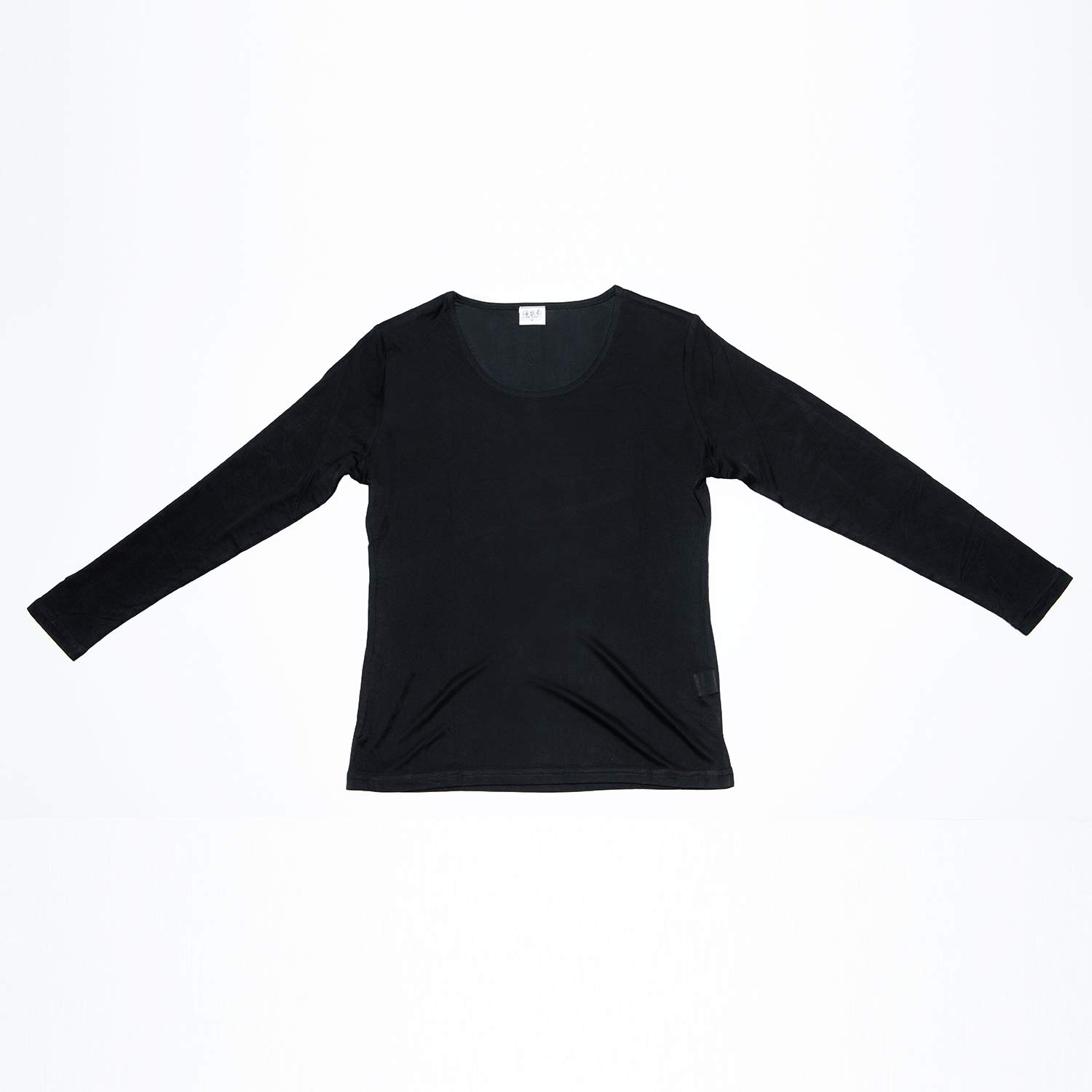 

Utatane Smooth Silk Jersey Long Sleeve Undergarment Size Full Cool in Warm in Made in Slim Fit Women s 100% (Black, L) - Length, Summer, Winter,