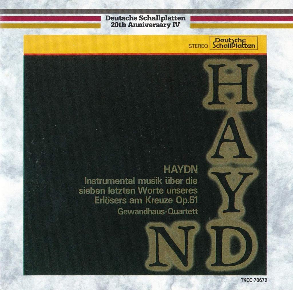 CD GEWANDHAUS STRING QUARTET; HAYDN - Haydn: Seven Words on the Cross TKCC70672 Japan ObiClassical Used