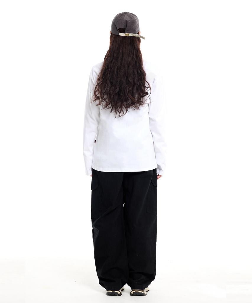 CREAM SODA LAB Diagonal Cut Field Parachute Cargo Pants Black