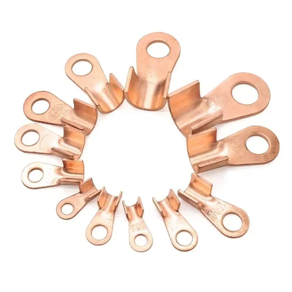 5/10Pcs Copper OT Cable Connector Kit 10A-400A OT Lugs Ring Crimp  Electric Accessory