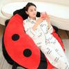 Wearable Ladybug Pillow Giant Plush Removable Oversized Hoodie Cute Warm Sleeping Pillow for Kids Adults Stress Relief Huggin