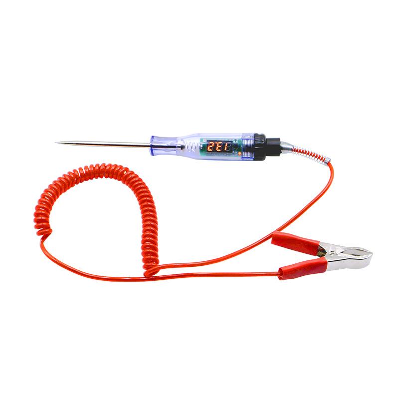 

5V-120V Car Tester Pen Voltage Circuit Test DC Digital Display Electric Pen Probe Pen Auto Diagnostic Tools 2V 12V 24V 48V червоний
