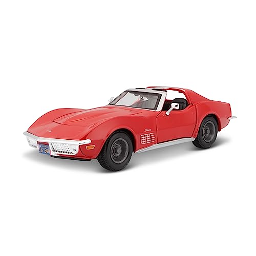 Maisto Масштаб 1/24 Chevrolet Corvette 1970 Красный Литая модель автомобиля (Готовая модель) Chevrolet Corvette 70 31202RD