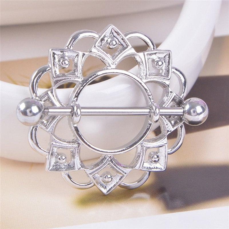 1Pc Vintage Nipple Piercing Bohemia Bar Rings Surgical Steel Sliver Color Nipple Barbell Piercing Nombril Bar Body Jewelry