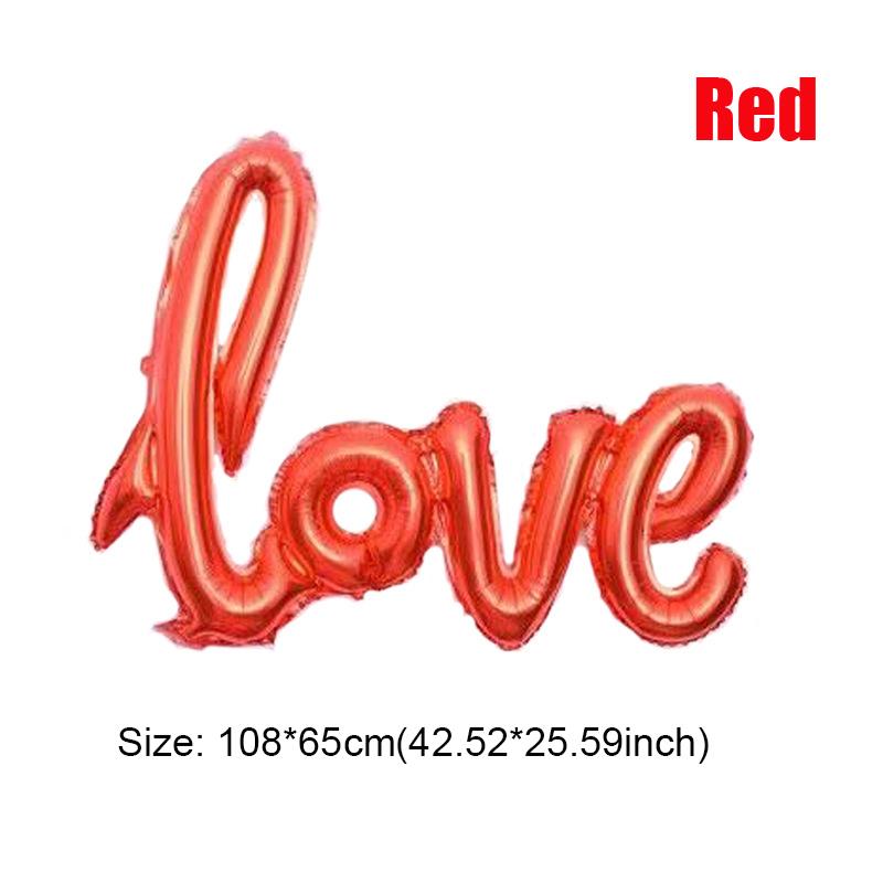 Red Ligatures, Love letter, Foil balloon, Wedding Anniversary, Holiday decoration, Wife, Lover, Romantic props, Surprise, Gift