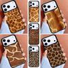 Giraffe Skin Pattern Phone Case for iPhone 16e 15 14 13 12 17 Pro Max Plus Air 17pro Cover Coque