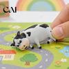 PLA Cow Decoration 3D Printed Dairy Figurine, Cartoon Cattle Statue for Desk Decor, Desktop Mini Sculpture Home Office, Gift Animal Lovers