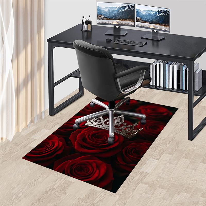 Chic Royal Tiara Chair Mat: Office Carpet for Your Home Decor Perfect Gift for Any Room