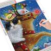 Diamond Painting Cross Stitch Christmas Full Square Diamond Embroidery Cat Animal Art New Year's Gift Cross Stitch Mosaic Pictures Rhinestones Decor
