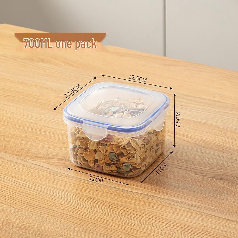 Transparent Food-Grade Kitchen Storage Box for Refrigerator and Microwave, Ideal for Fresh Food, Heating, and Takeaway.
