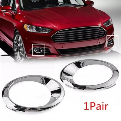 Chrome Bumper Fog Light Trim Ring Bezel LH & RH Side For 2013-2016 Ford Fusion