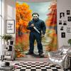 Wall TapestryHalloween Michael Myers Art Hanging Cloth Decorative Background Cover for Room Decoration