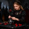 MOC Rote Dahlie Blumenbausteine ​​Modell Dahlie Tianzhu Pfingstrosenpflanze Blumenbausteine ​​Spielzeug Romantisches Valentinstagsgeschenk für Paare