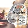 2D Flat Birthday Christmas Graduation Gift for Daughter, Transparent Acrylic Logo Keepsake Gift,Nurseries,Home Desk Living Room Acrylic Decoration