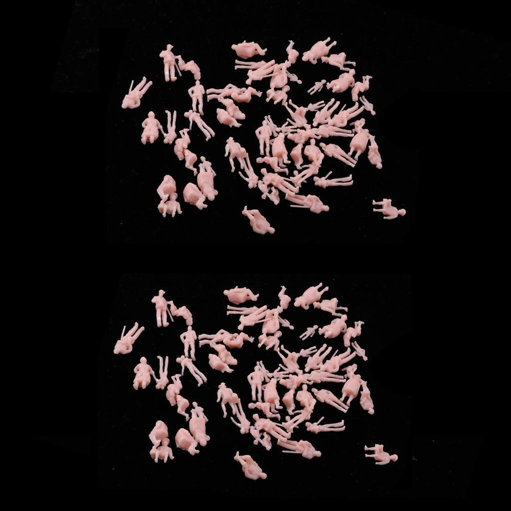 

120 неокрашенных фигурок для железнодорожного макета в миниатюрном масштабе