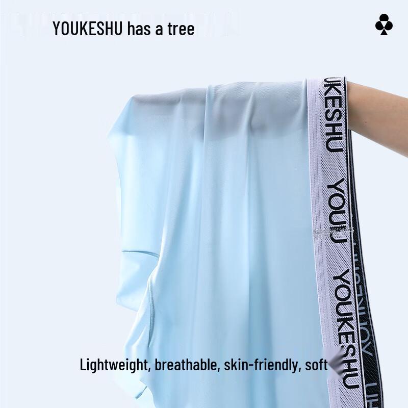 Men's Ice Silk Antibacterial Boxer Briefs