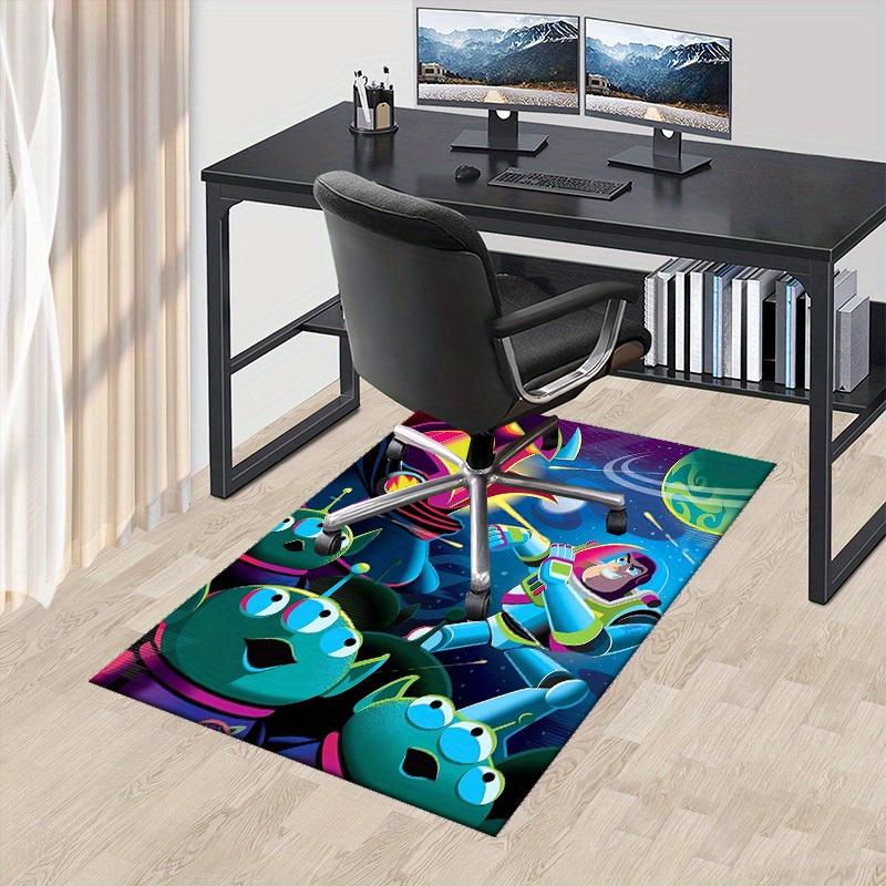 1pc,Toy Story Buzz Lightyear & Aliens Room Rug, Bedroom Decor Carpet for Friends, Playroom Area Rug, Home Office Desk Chair Mat, Outdoor Rug